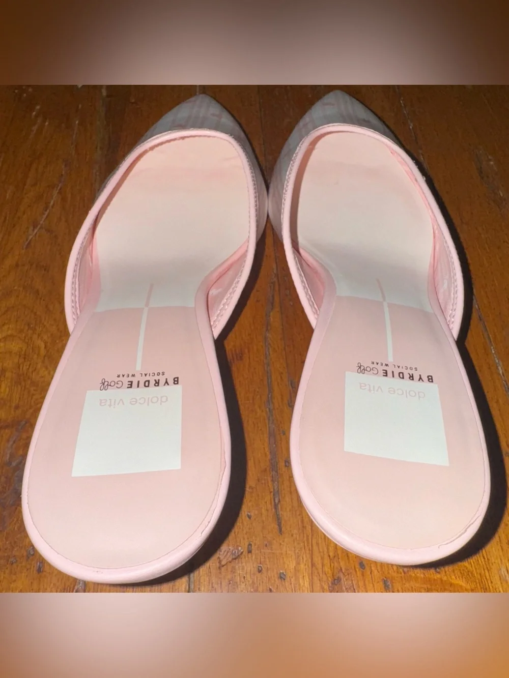 Dolce Vita x Byrdie Golf Cleo Pink Floral Satin Pointed-Toe Kitten Heel 8.5 NEW
